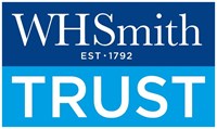 Logo of WHSmith, established in 1792, displaying the word "TRUST" below the company's name on a blue background.